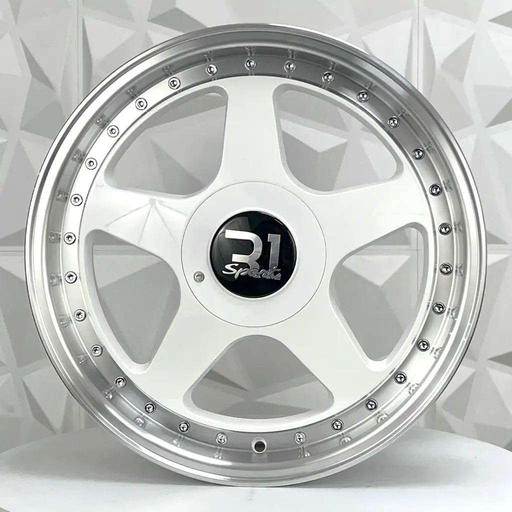 RIN 17X7.5 4-100/114.3 R1 SPORT 5037HB WHITE MI+CHROME RIVETS ET35 CB73.1