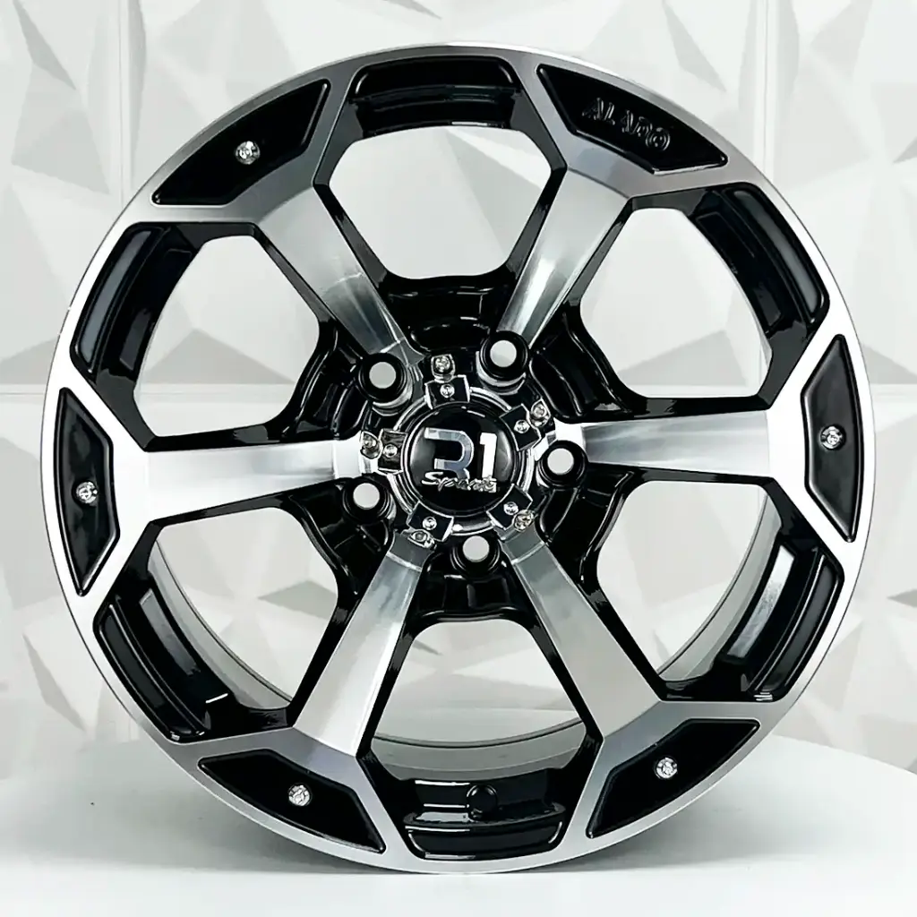RIN 16X8 6-139.7 R1 SPORT 6989 MACHINE BLACK ET0 CB 108