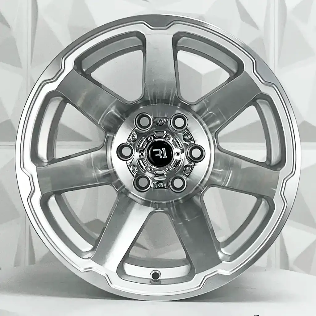 RIN 15X10 5-114.3 R1 SPORT QC1856 SILVER MACHINE FACE MACHINE LIP ET-44 CB83.1