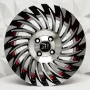 RIN 15X6.5 4-100 R1 SPORT RGW2659 BLACK MF+RED UNDERCUT ET35 CB73.1