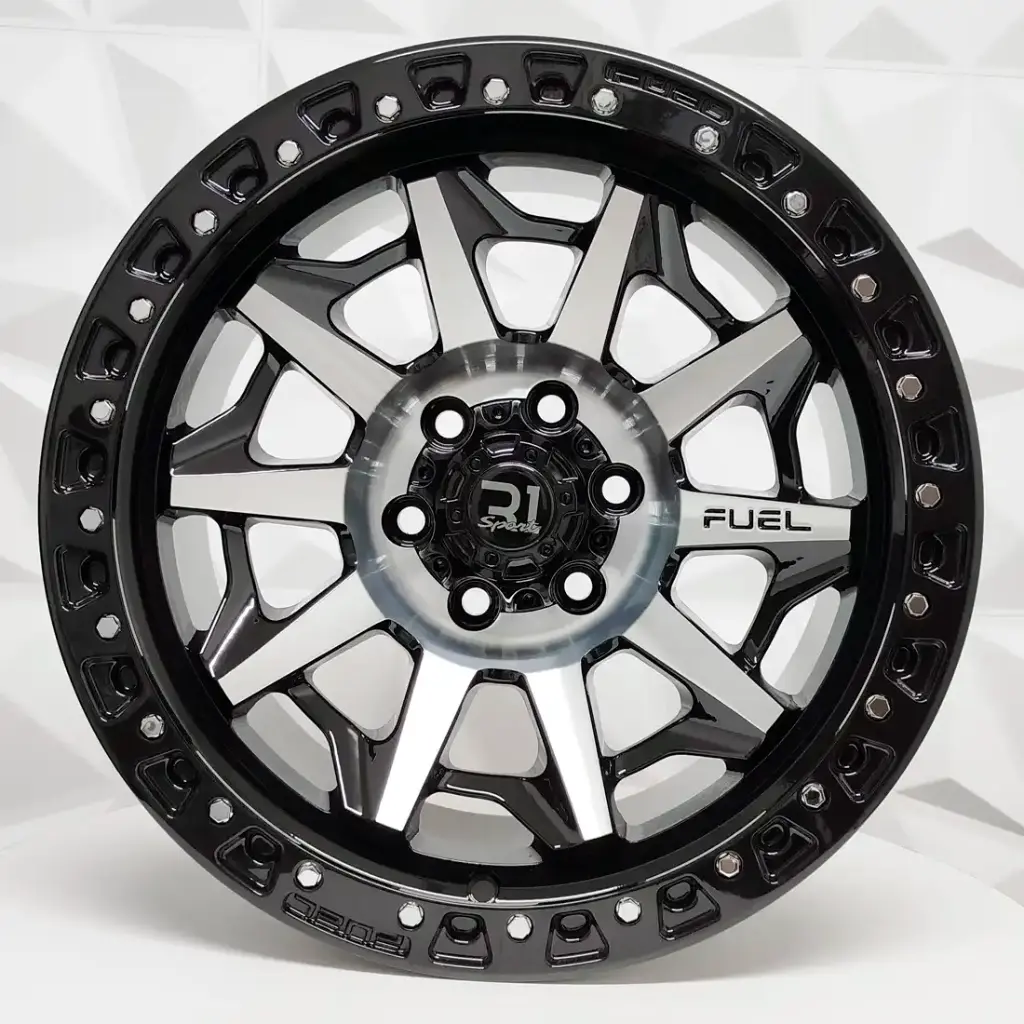 RIN 17X9 6-139.7 R1 SPORT QC1261 BLACK MACHINE FACE ET0 CB106.1