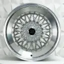 RIN 17X7.5 4-100/114.3 R1 SPORT 357 GUNMETAL MACHINE LIP CHROME RIVETS ET35 CB73