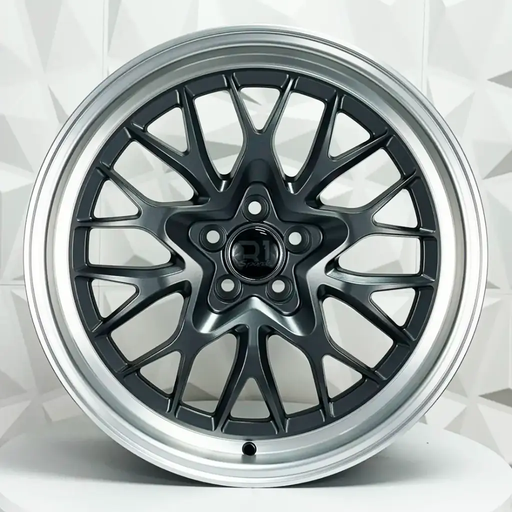 RIN 19X9.5 5-113 R1 SPORT R009 MATTE GUNMETAL MACHINE LIP ET30 CB73.1