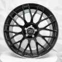 RIN 19X8.5 5-112 R1 SPORT XF013 BLACK MACHINE LIP ET43 CB66.45
