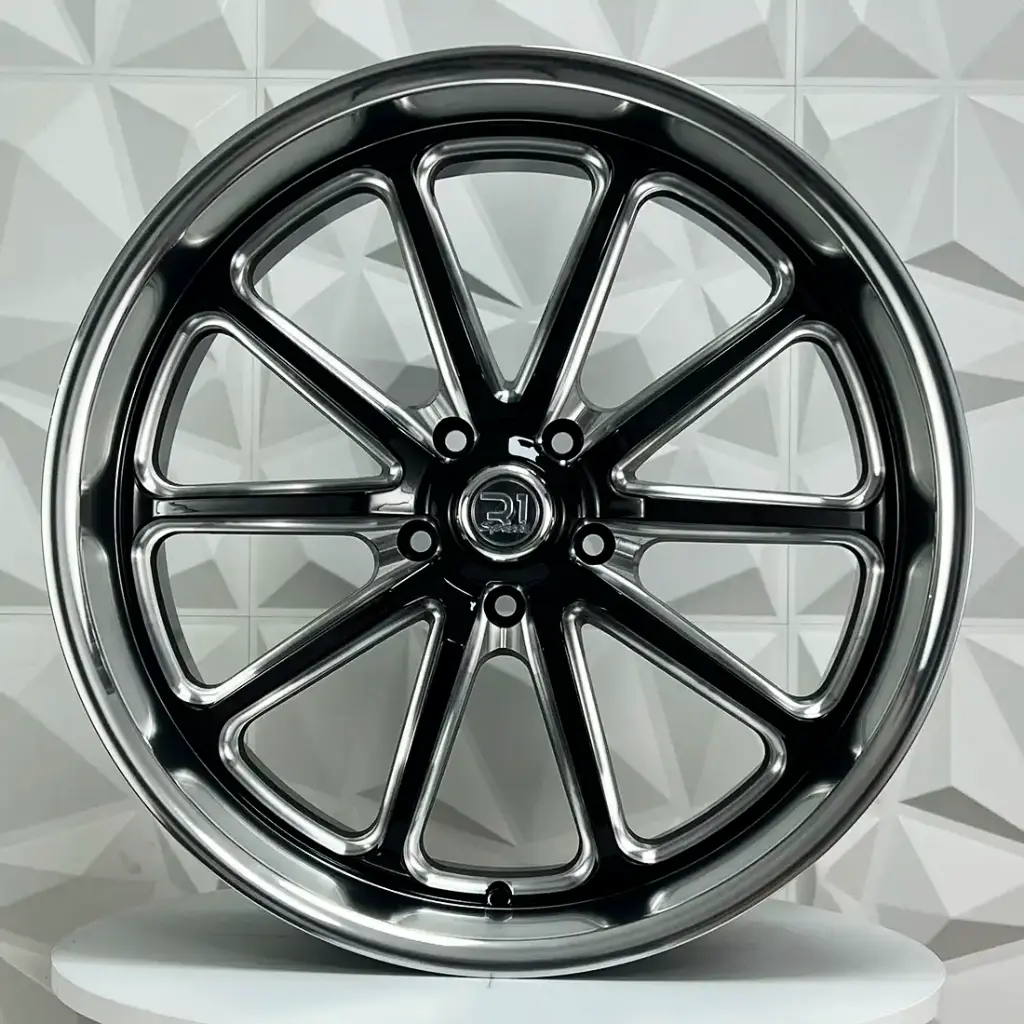 RIN 22X9 5-127 R1 SPORT SP1951 BLACK MILLING MACHINE LIP ET15 CB78.3
